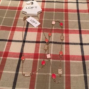 Loft fashion necklace maybe pink NWT